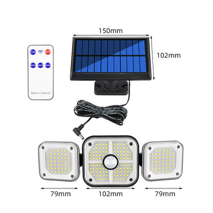 186 LED Solar Split Type Courtyard Lamp Outdoor Waterproof Corridor Garden Human Body Sensing Street Light - Solar Lights by buy2fix | Online Shopping UK | buy2fix