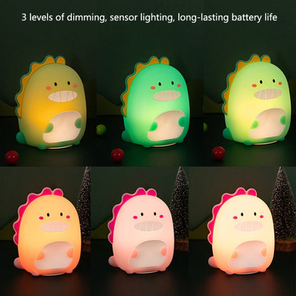 Bedroom Cartoon Dinosaur Silicone Sensor Night Light(Green) - Night Lights by buy2fix | Online Shopping UK | buy2fix