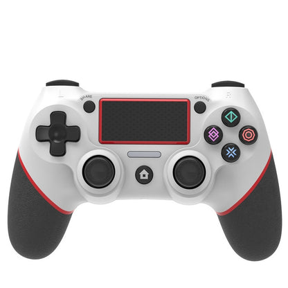 Wireless Bluetooth Rubberized Gamepad For PS4(White Red) - Gamepads by buy2fix | Online Shopping UK | buy2fix