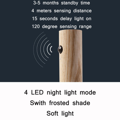 Home Intelligent Corridor Human Body Induction LED Night Light(White Wax Wood Color) - Sensor LED Lights by buy2fix | Online Shopping UK | buy2fix