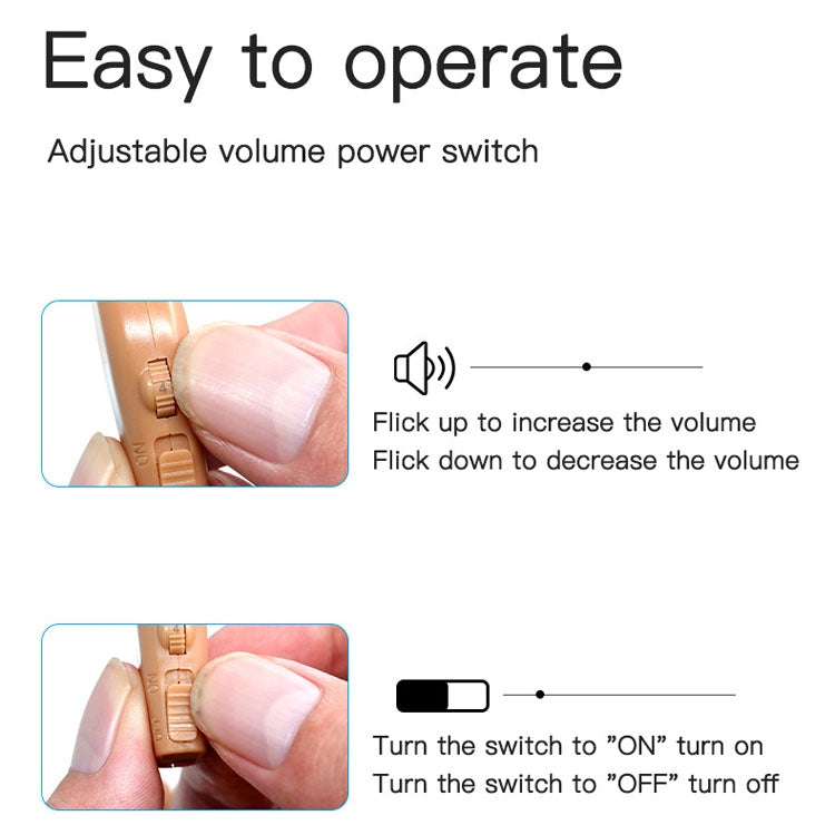 Elderly Use Can Charge Sound Amplifier Hearing Aid, Specification: EU Plug(Blue Double Machine+Black Charging Bin) - Hearing Aids by buy2fix | Online Shopping UK | buy2fix