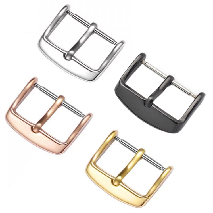 5pcs IP Plated Stainless Steel Pin Buckle Watch Accessories, Color: Rose Gold 18mm - Watch Accessories & Parts by buy2fix | Online Shopping UK | buy2fix