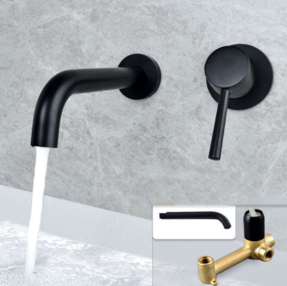 In-wall Hidden Concealed Faucet Hot and Cold Copper Mixing Valve, Specification: Black Conjoined - Faucets & Accessories by buy2fix | Online Shopping UK | buy2fix