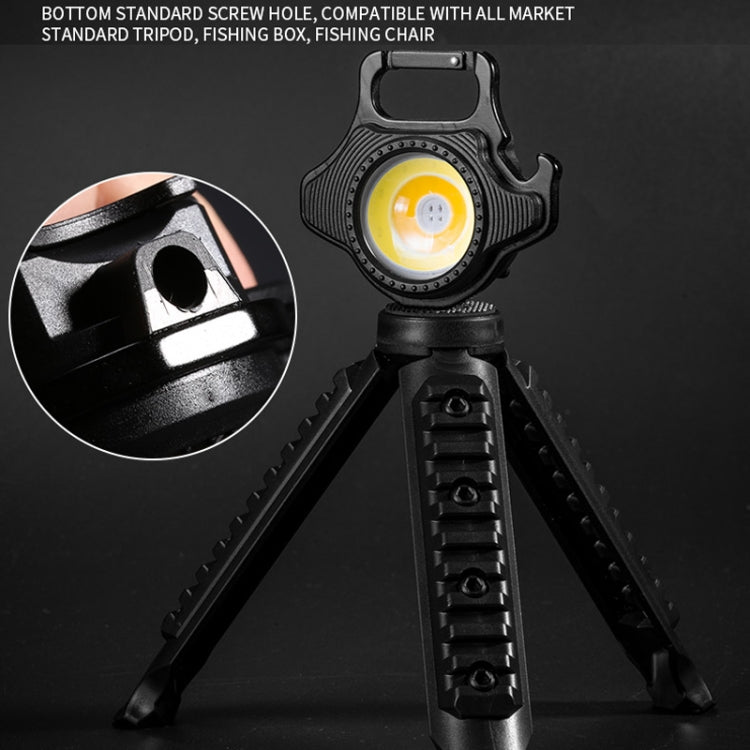 E-SMARTER W5133 Mini Keychain Strong Light Portable Flashlight, Specification: Black+Tripod - Mini Flashlight by E-SMARTER | Online Shopping UK | buy2fix