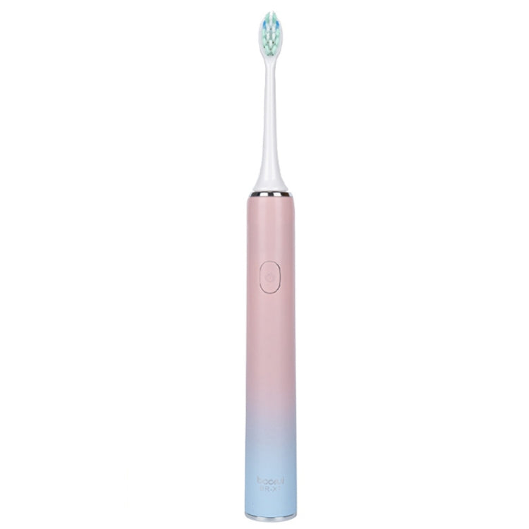 Boorui BR-X7 Smart USB Electric Adults Toothbrush Gradient Oral Hygiene Ultrasonic Toothbrush(Pink) - Toothbrushes by Boorui | Online Shopping UK | buy2fix