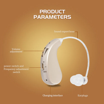 Portable Rechargeable Invisible Hearing Aid US Plug(Gold) - Hearing Aids by buy2fix | Online Shopping UK | buy2fix