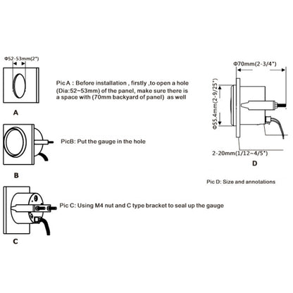 PMM2 DN52mm 12/24V 0-190Ohm Marine Balance Table Lift Table(WG) - Marine Accessories & Parts by buy2fix | Online Shopping UK | buy2fix