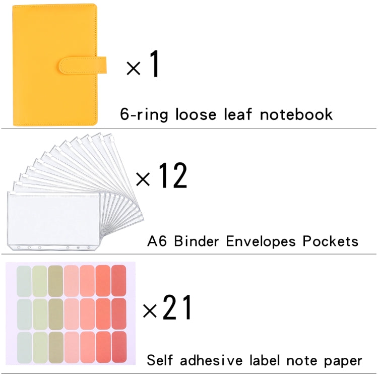 A6 Macaron Notebook PU Loose-leaf Cash Budget Handbook(Gray) - Notebooks by buy2fix | Online Shopping UK | buy2fix