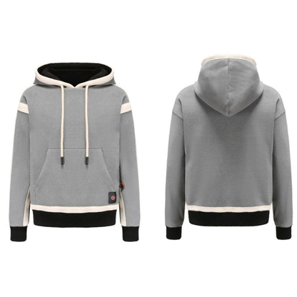 USB Smart Electric Heating Warming Thickened Hooded Sweatshirt, Size: 4XL(Grey) - Hoodie by buy2fix | Online Shopping UK | buy2fix