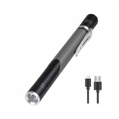 B35 XPG+LED Mini Pen Light Three Light Sources Convenient Flashlights(Grey) - LED Flashlight by buy2fix | Online Shopping UK | buy2fix