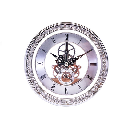 Metal See-through Quartz Clock Gear Clock DIY Accessories 148mm Silver Clock Head - DIY Clocks by buy2fix | Online Shopping UK | buy2fix