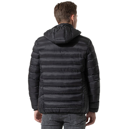 4 Zone Black  USB Winter Electric Heated Jacket Warm Thermal Jacket, Size: XXXL - Down Jackets by buy2fix | Online Shopping UK | buy2fix