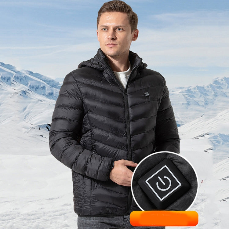 4 Zone Blue USB Winter Electric Heated Jacket Warm Thermal Jacket, Size: XXXXL - Down Jackets by buy2fix | Online Shopping UK | buy2fix