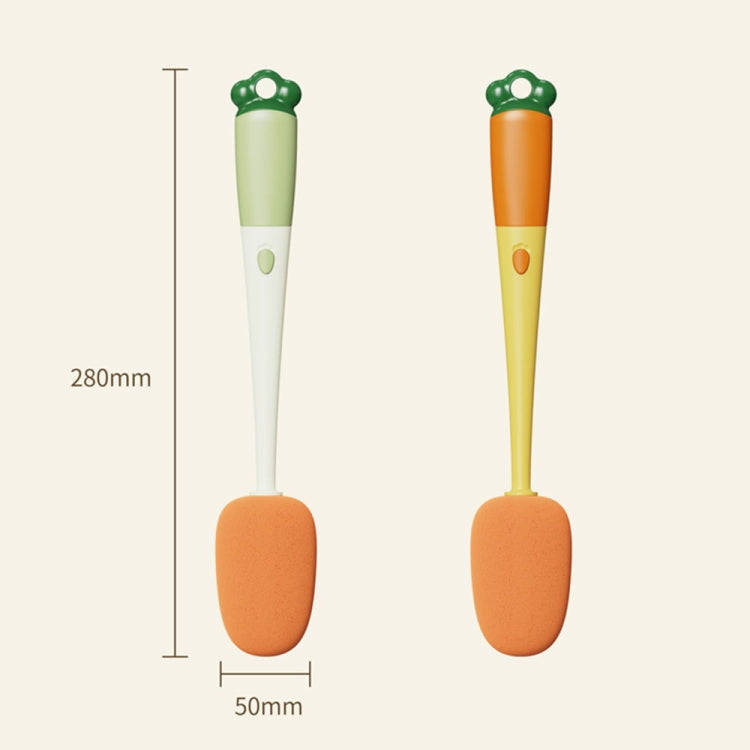 Long Handle Household Multifunctional Cup Washing Brush Carrot Shape 3 In 1 Cleaning Brush(Green) - Cleaning Tools by buy2fix | Online Shopping UK | buy2fix