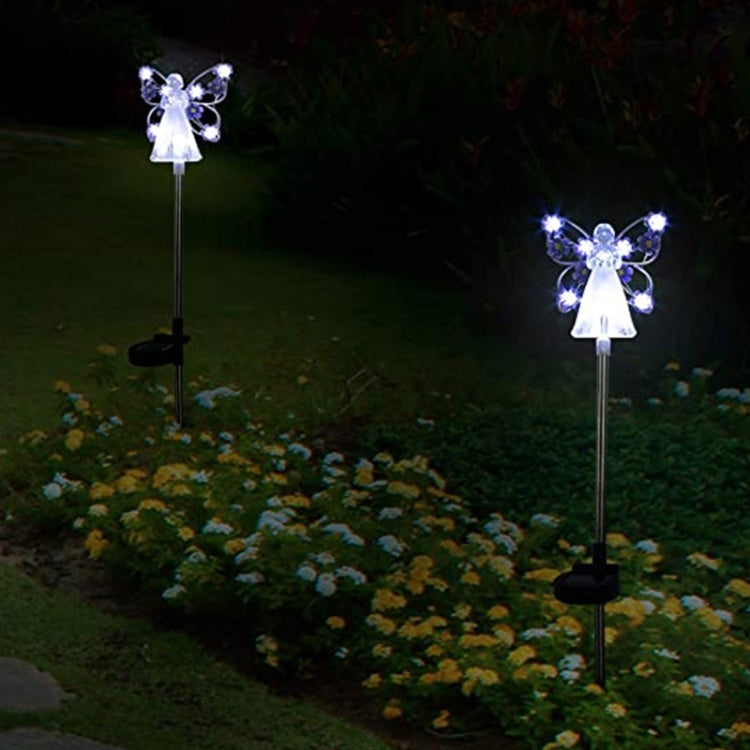 Solar Angel Garden Light Outdoor Decoration Patio Garden Ground Plug Light(Purple) - Solar Lights by buy2fix | Online Shopping UK | buy2fix