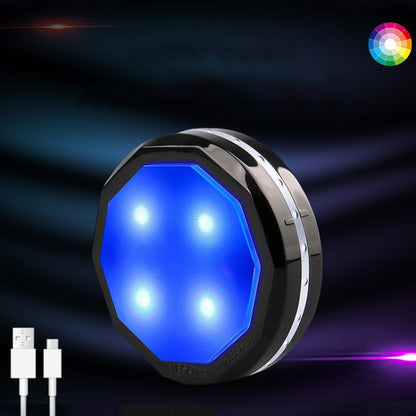 TL004-RGB USB Charging RGB Light Effect Ambient Light with Remote Control(Black Gold Edge) - Night Lights by buy2fix | Online Shopping UK | buy2fix