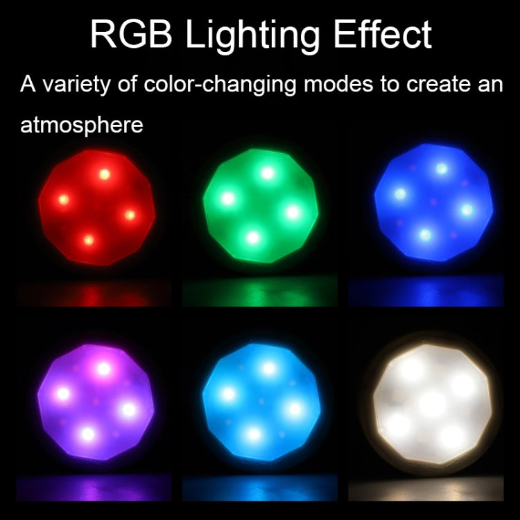 TL004-RGB USB Charging RGB Light Effect Ambient Light with Remote Control(White Silver Edge) - Night Lights by buy2fix | Online Shopping UK | buy2fix