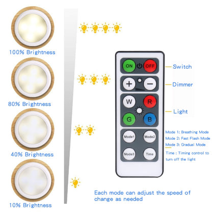 Ambience Pat Light Bedside Eye Protection Night Light, Color: RGBW Color Light Charging(6pcs With 2 Remote Control) - Novelty Lighting by buy2fix | Online Shopping UK | buy2fix