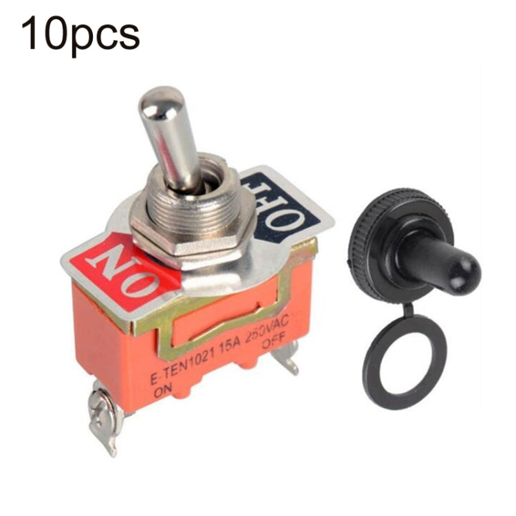 10pcs E-TEN1021 2-speed Waterproof Rocker Toggle Switch(Orange) - Marine Accessories & Parts by buy2fix | Online Shopping UK | buy2fix