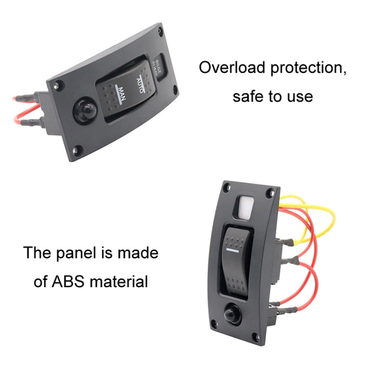 Marine Self-Locking Resetting Switch With Overload Protection Indicator Light ON-OFF 2 Switch - Marine Accessories & Parts by buy2fix | Online Shopping UK | buy2fix