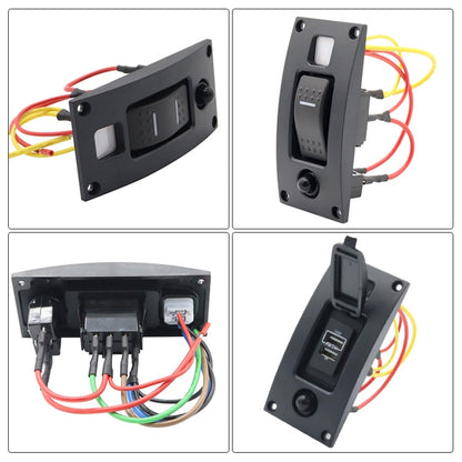 Marine Self-Locking Resetting Switch With Overload Protection Indicator Light ON-OFF 2 Switch - Marine Accessories & Parts by buy2fix | Online Shopping UK | buy2fix