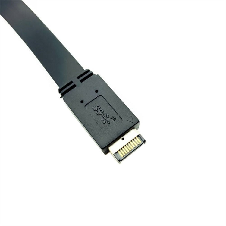 USB 3.1 Type-E To USB-C / Type-C Connector Front Panel Header 0.3m High Profile Bracket - Cable & Adapters by buy2fix | Online Shopping UK | buy2fix