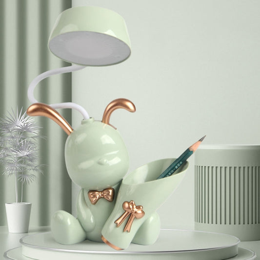 LED Cartoon Multi Function Pen Holder Charging Station Lights(Bunny Green) - Desk Lamps by buy2fix | Online Shopping UK | buy2fix