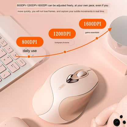 Inphic M8 Wireless Mouse Charging Quiet Office Home 2.4G USB Mouse(Milk Tea) - Wireless Mice by Inphic | Online Shopping UK | buy2fix