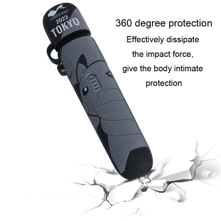 For RELX 5th Generation E Cigarette Drop-Proof Printed Protective Case Cigarette Stick Sleeve(Black Broken Hook) - E Cigarette Accessories by buy2fix | Online Shopping UK | buy2fix