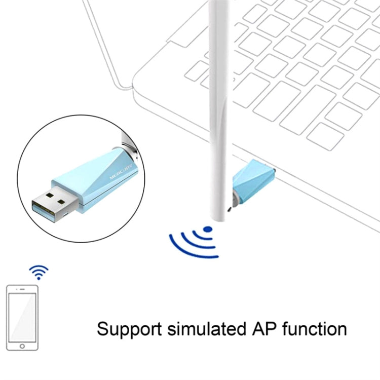 MERCURY MW150UH Mini USB Wireless Network Card Desktop Computer Laptop Wifi Receiver - USB Network Adapter by MERCURY | Online Shopping UK | buy2fix