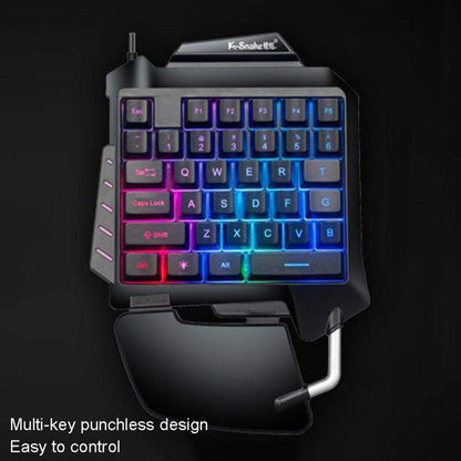 K-Snake G92 Single Small Keyboard Mobile Games Luminous Robotic Machine Sensory Game Keyboard(Black) - Mini Keyboard by buy2fix | Online Shopping UK | buy2fix