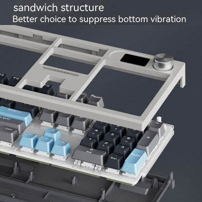 LANGTU LT104 Mechanical Keyboard Backlight Display Flexible DIY Keyboard, Style: Wired Color Screen RGB (Deep Gray) - Wired Keyboard by LANGTU | Online Shopping UK | buy2fix