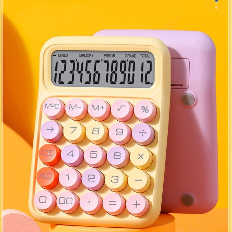 12-Bit Dopamine Flex Keyboard Calculator Candy Color Office Student Calculator(Lemon Yellow) - Calculator by buy2fix | Online Shopping UK | buy2fix