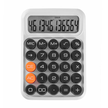 12-digit Mechanical Keyboard Calculator Office Student Exam Calculator Display(White Black) - Calculator by buy2fix | Online Shopping UK | buy2fix