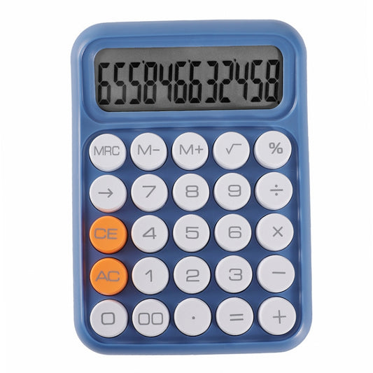 12-digit Mechanical Keyboard Calculator Office Student Exam Calculator Display(Navy Blue) - Calculator by buy2fix | Online Shopping UK | buy2fix