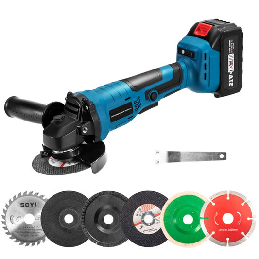 HILDA 21V Brushless Angle Grinder Lithium Cutting Machine, Model: 1 Battery+1 Charger US Plug - Abrasive Tools & Accessories by HILDA | Online Shopping UK | buy2fix