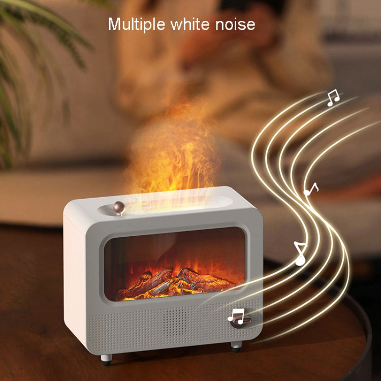 USB White Noise Simulation Flame Fire Furnace Aromatherapy Machine Indoor Large Spray Measurement Humidifier(Black) - Air Purifiers & Accessories by buy2fix | Online Shopping UK | buy2fix