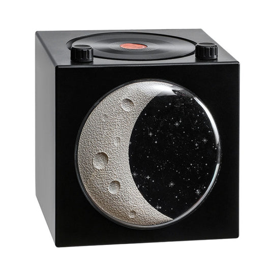 Moon Starry Sky Atmosphere Light Bluetooth Speaker Vinyl Record Audio(Black) - Desktop Speaker by buy2fix | Online Shopping UK | buy2fix