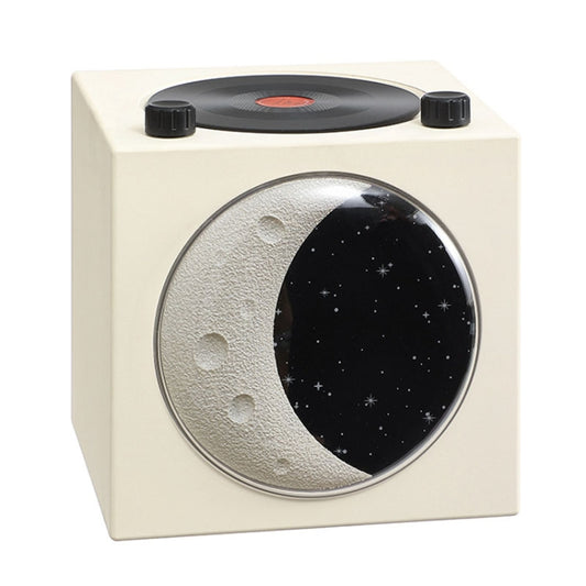 Moon Starry Sky Atmosphere Light Bluetooth Speaker Vinyl Record Audio(White) - Desktop Speaker by buy2fix | Online Shopping UK | buy2fix