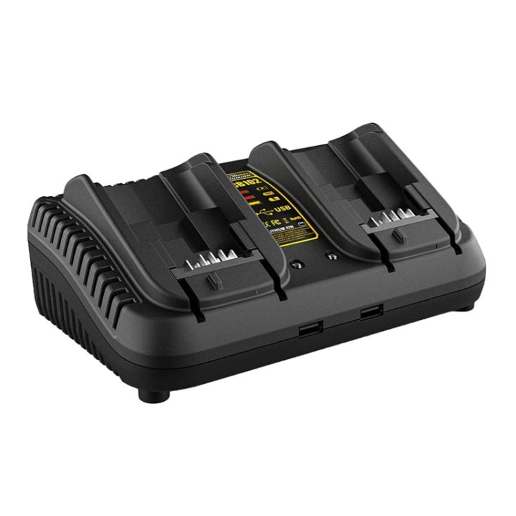DCB102 For DeWalt 10.8V-20V Lithium Battery Dual Charger, Plug: EU - Electric Saws & Accessories by buy2fix | Online Shopping UK | buy2fix
