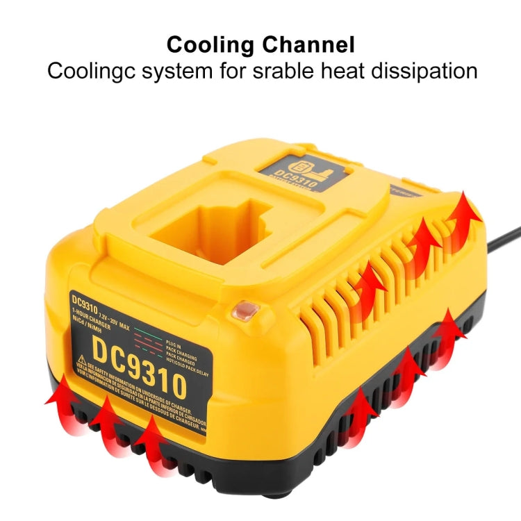 DCB9310 Fast Battery Charger for Dewalt 7.2V-18V XRP NI-CD NI-MH Battery, Plug: US - Electric Saws & Accessories by buy2fix | Online Shopping UK | buy2fix