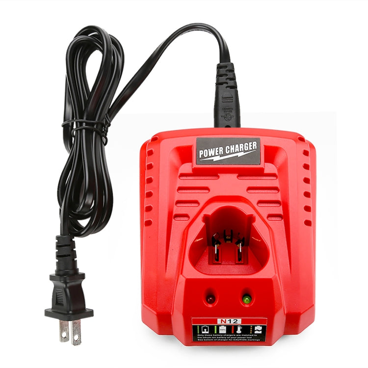 N12 For Milwaukee 10.8/12V Electric Tool Lithium Battery Fast Charger, Plug: UK - Electric Saws & Accessories by buy2fix | Online Shopping UK | buy2fix