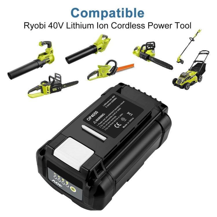 5000mAh For Ryobi OP4026A / OP4050 40V Lawn Mowers Lithium-ion Battery - Lawn Mower, Saws & Accessories by buy2fix | Online Shopping UK | buy2fix