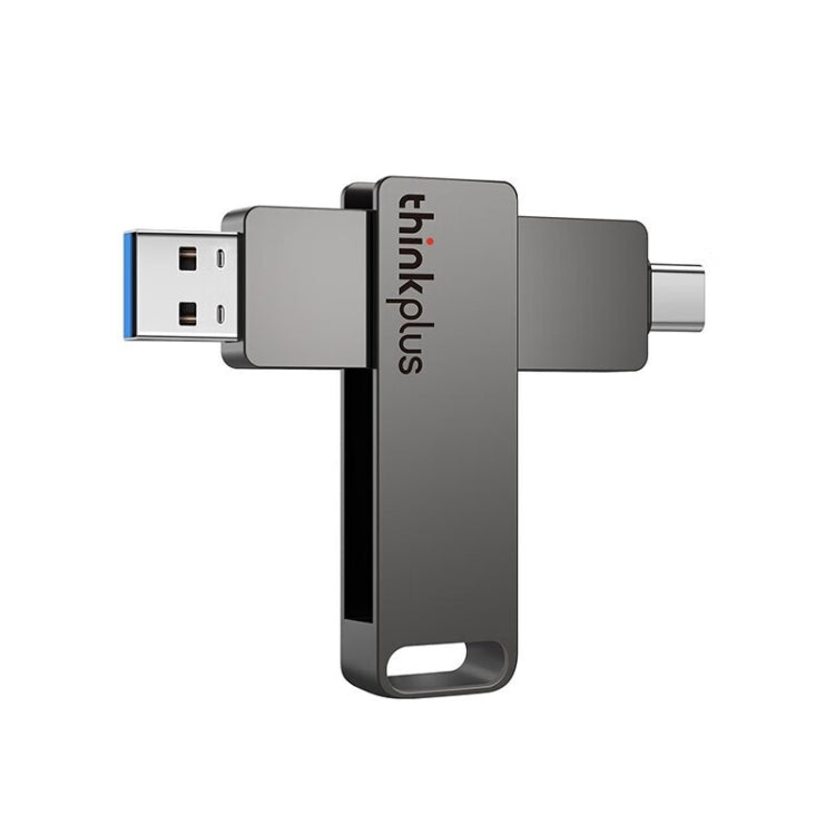 Lenovo Thinkplus MU110 USB3.2+Type-C Dual Interface Rotation Flash Drive, Size: 64GB(Grey) - USB Flash Drives by Lenovo | Online Shopping UK | buy2fix