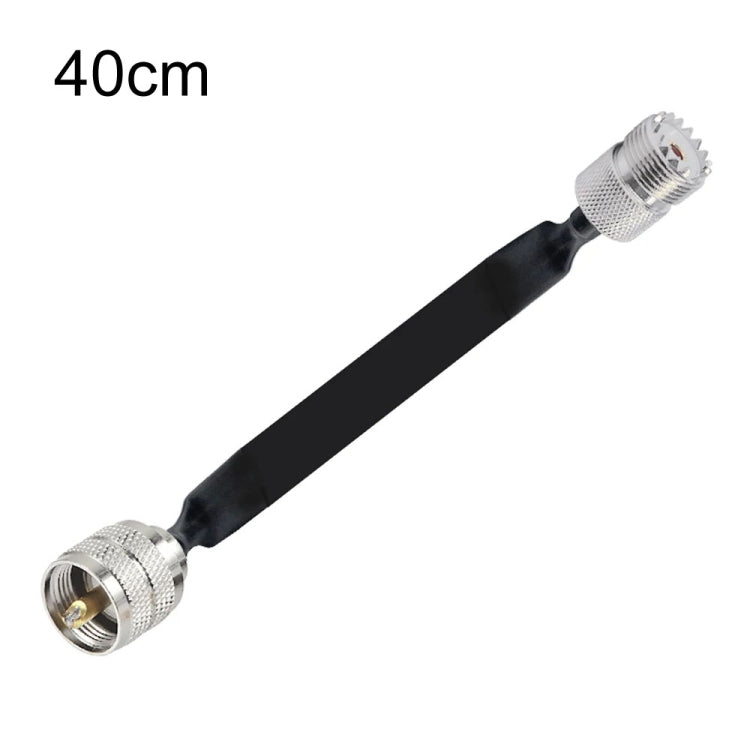 Window/Door Pass Through Flat RF Coaxial Cable UHF 50 Ohm RF Coax Pigtail Extension Cord, Length: 40cm(Male To Female) - Connectors by buy2fix | Online Shopping UK | buy2fix