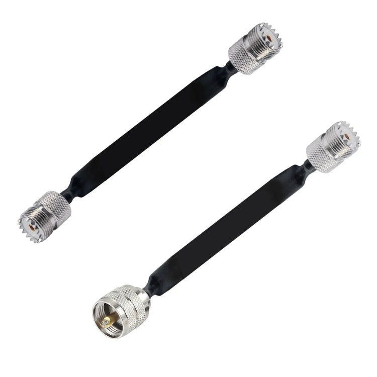 Window/Door Pass Through Flat RF Coaxial Cable UHF 50 Ohm RF Coax Pigtail Extension Cord, Length: 20cm(Female To Female) - Connectors by buy2fix | Online Shopping UK | buy2fix