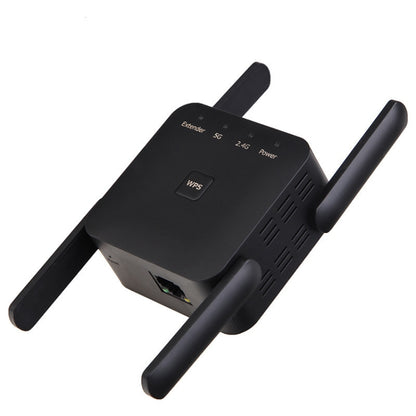 1200Mbps 2.4G / 5G WiFi Extender Booster Repeater Supports Ethernet Port White UK Plug - Broadband Amplifiers by buy2fix | Online Shopping UK | buy2fix