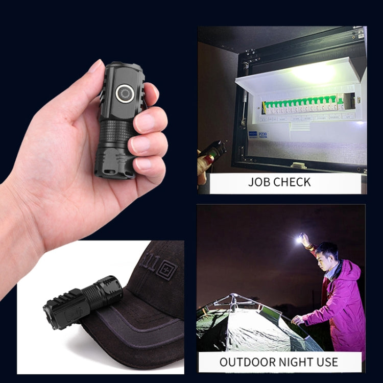 3LED Strong Light TYPE-C Charging Convenient Mini Multi-Function Flashlight(With USB Cable No Battery) - Mini Flashlight by buy2fix | Online Shopping UK | buy2fix