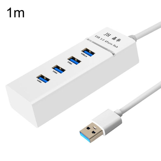 JINGHUA N606A USB3.0 Splitter One To Four Computer HUB Docking Station Connector, Size: 1m(White) - USB 3.0 HUB by JINGHUA | Online Shopping UK | buy2fix
