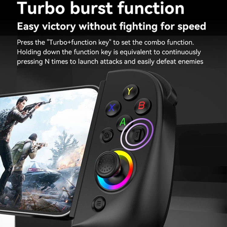 D8 Mobile Phone Stretch Band Light Gamepad Dual Hall Wireless Bluetooth Somatic Vibration Grip for PC / Android / IOS / Tablet / PS3 / PS4 / Switch, Color: Black - Gamepads by buy2fix | Online Shopping UK | buy2fix